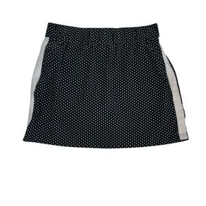 T by Talbots Black White Polka Dot Pull-On Skort with Built-In‎ Shorts Size M